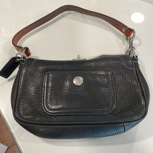 Black leather Coach bag
